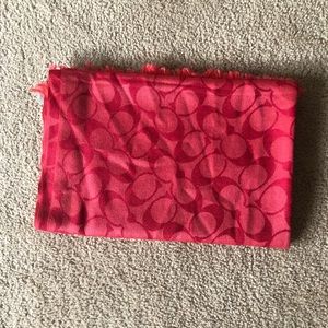 Coach Signature Stole in True Red
